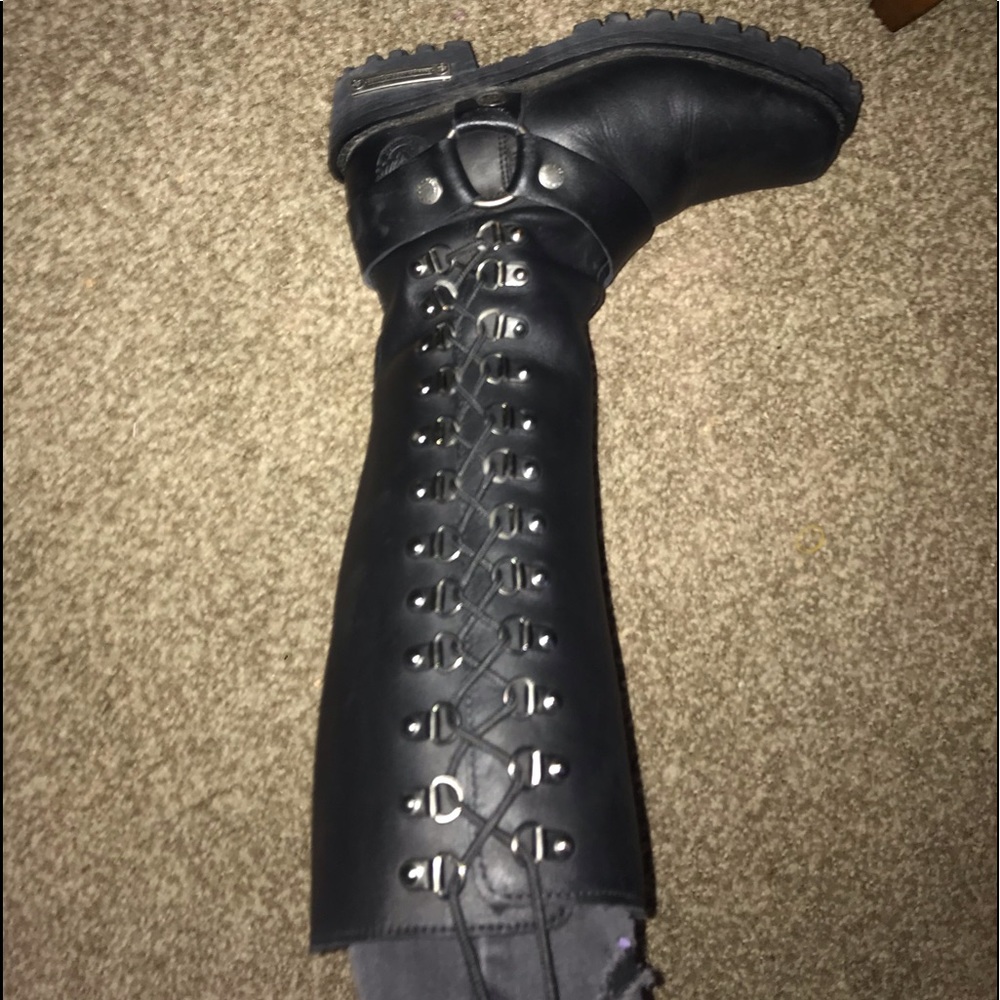 Milwaukee Leather Women’s Biker Boots, Size 5